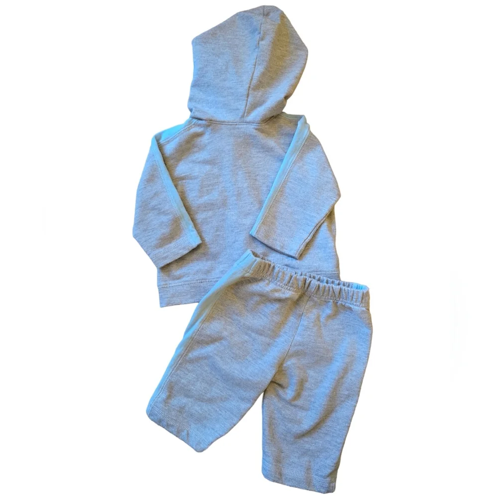 Vintage 1990s 2000s Y2K Disney Winnie the Pooh grey hoodie jogger 2-piece set